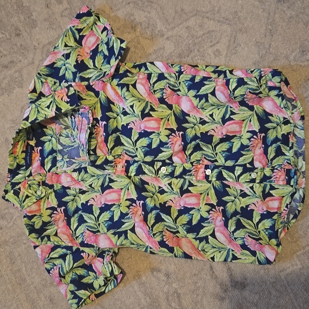 Janie And Jack Tropical Parrot Print Kids  Swim Set 8 - Picture 3 of 4